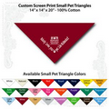 14"x14"x20" Wine Red Custom Printed Imported 100% Cotton Pet Bandanna